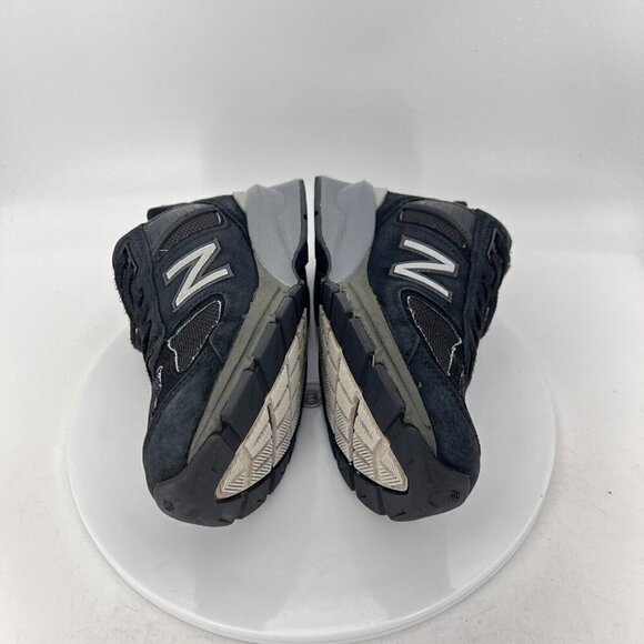 New Balance 990 Women Size 8.5 W990BK5 Black Suede Silver Low Top Running Shoes - Picture 9 of 14